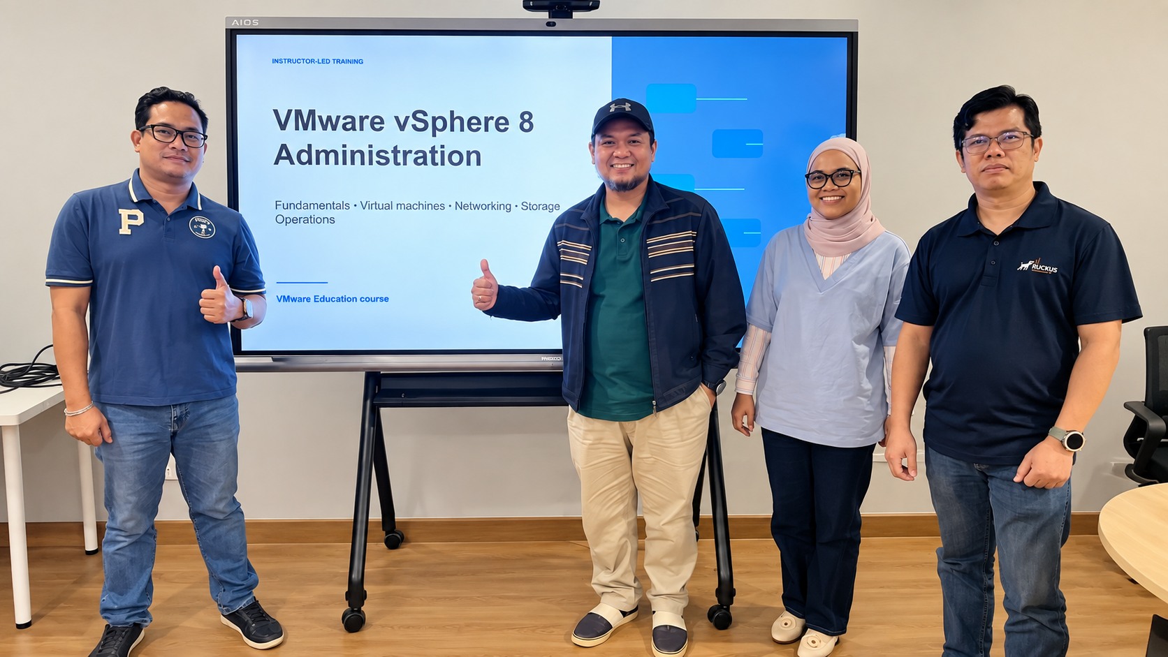 VMware technical training participants
